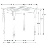 Carlene 5 - piece Square Dining Table Natural Brown and White | Coaster | Home Elegance USA