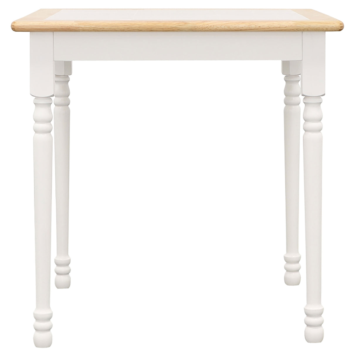 Dining Table - Carlene Square Top Dining Table Natural Brown and White