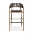 Dermott Outdoor Bar Stool - Light Brown / Dark Gray by Uttermost - View 1
