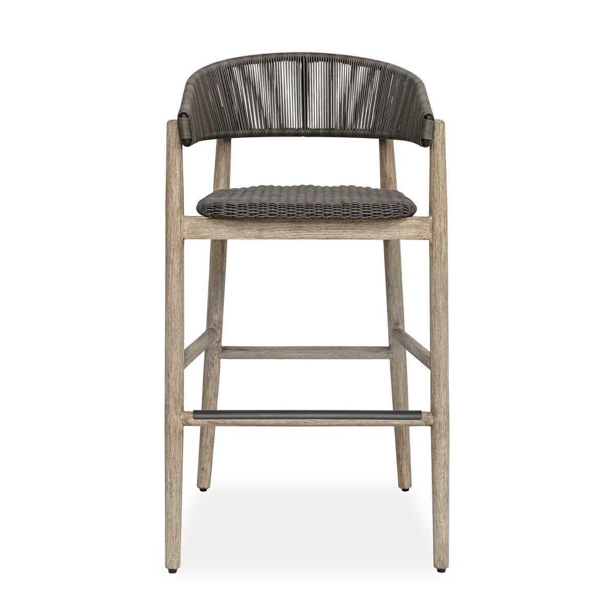 Dermott Outdoor Bar Stool - Light Brown / Dark Gray by Uttermost - View 1