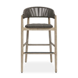 Dermott Outdoor Bar Stool - Light Brown / Dark Gray by Uttermost - View 1