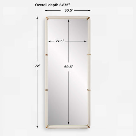 Cyprus Dressing Mirror - White by Uttermost - View 7