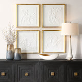 Fourfold Framed Prints (Set of 4) - Gold / White by Uttermost - View 2