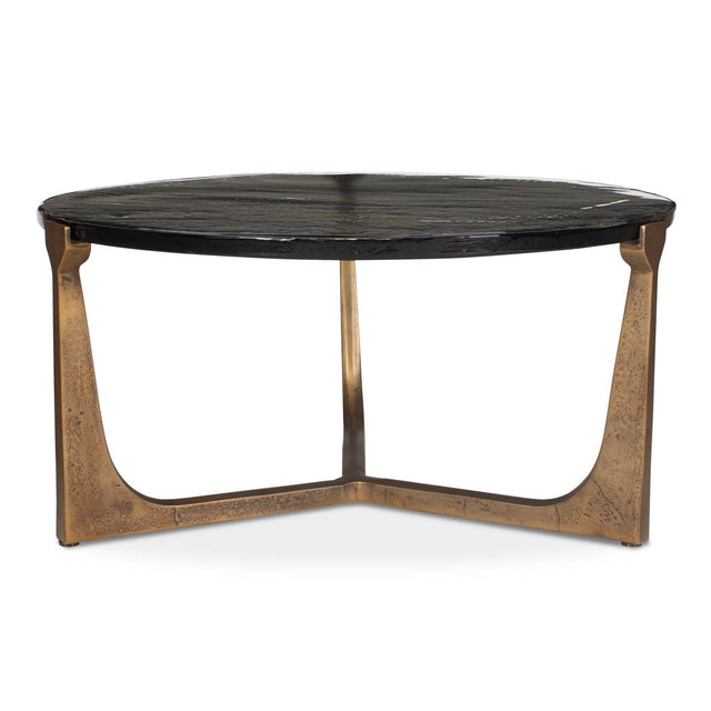 Bohdi Outdoor Coffee Table Brass / Black - Gold / Black by Uttermost - View 1