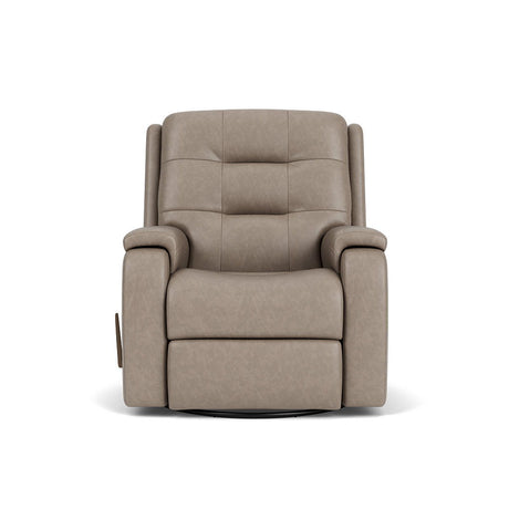 Arlo Transitional Leather Swivel Gliding Recliner | Flexsteel