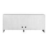 Brinson Carved Wood 4 Door Cabinet White / Woodtone - Light Brown / White by Uttermost - View 5