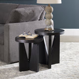 Nadette Nesting Tables (Set of 2) - Black by Uttermost - View 2