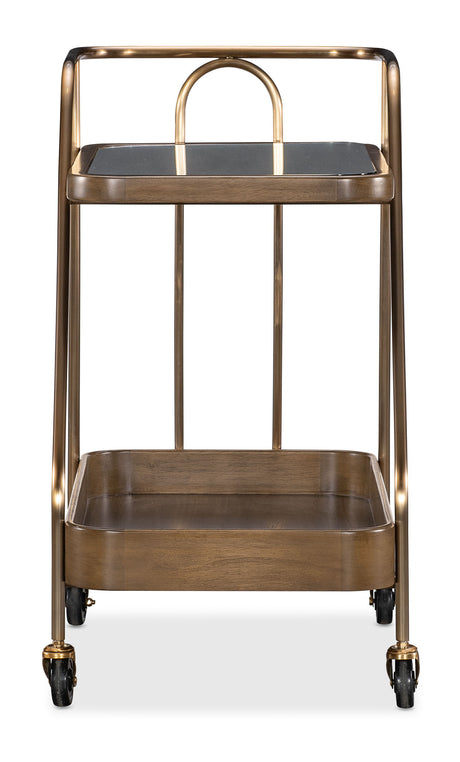 Commerce And Market Walnut Wine And Bar Cart Light Caramel - Dark Brown by Hooker Furniture - View 10