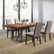 Holloway Natural Walnut and Grey 5-piece Dining Set - sold by Home Elegance USA
