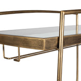Scarritt Bar Cart Antique Brass - Gold by Uttermost - View 5