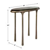 Ata Oval Accent Table Brass - Gold by Uttermost - View 6