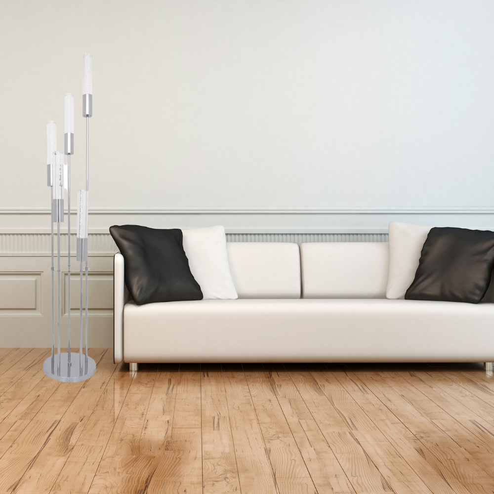 Acrylic Cylinder Floor Lamp // 5 Light  | Finesse