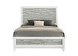 Modern/Contemporary Style King Panel Bed 1pc Gray & White Finish Wooden Bedroom Furniture Headboard Footboard