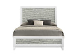 Modern/Contemporary Style Queen Panel Bed 1pc Gray & White Finish Wooden Bedroom Furniture Headboard Footboard
