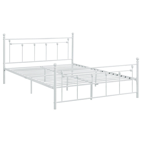 Canon Metal Full Open Frame Bed White | Coaster - 422736F - Home Elegance USA - 1