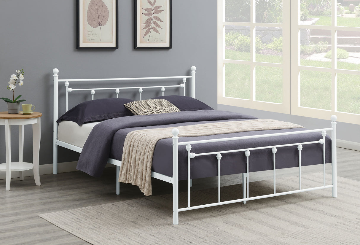 Queen Bed - Canon Metal Queen Open Frame Bed White