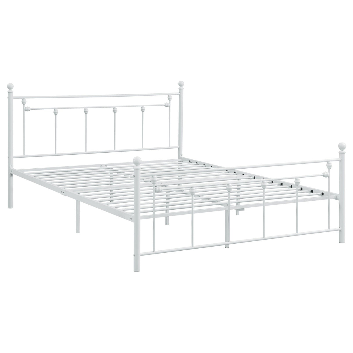 Canon Metal Queen Open Frame Bed White | Coaster - 422736Q - Home Elegance USA - 1