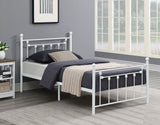 Twin Bed - Canon Metal Twin Open Frame Bed White