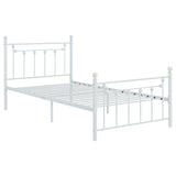 Canon Metal Twin Open Frame Bed White | Coaster | Home Elegance USA