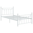 Twin Bed - Canon Metal Twin Open Frame Bed White