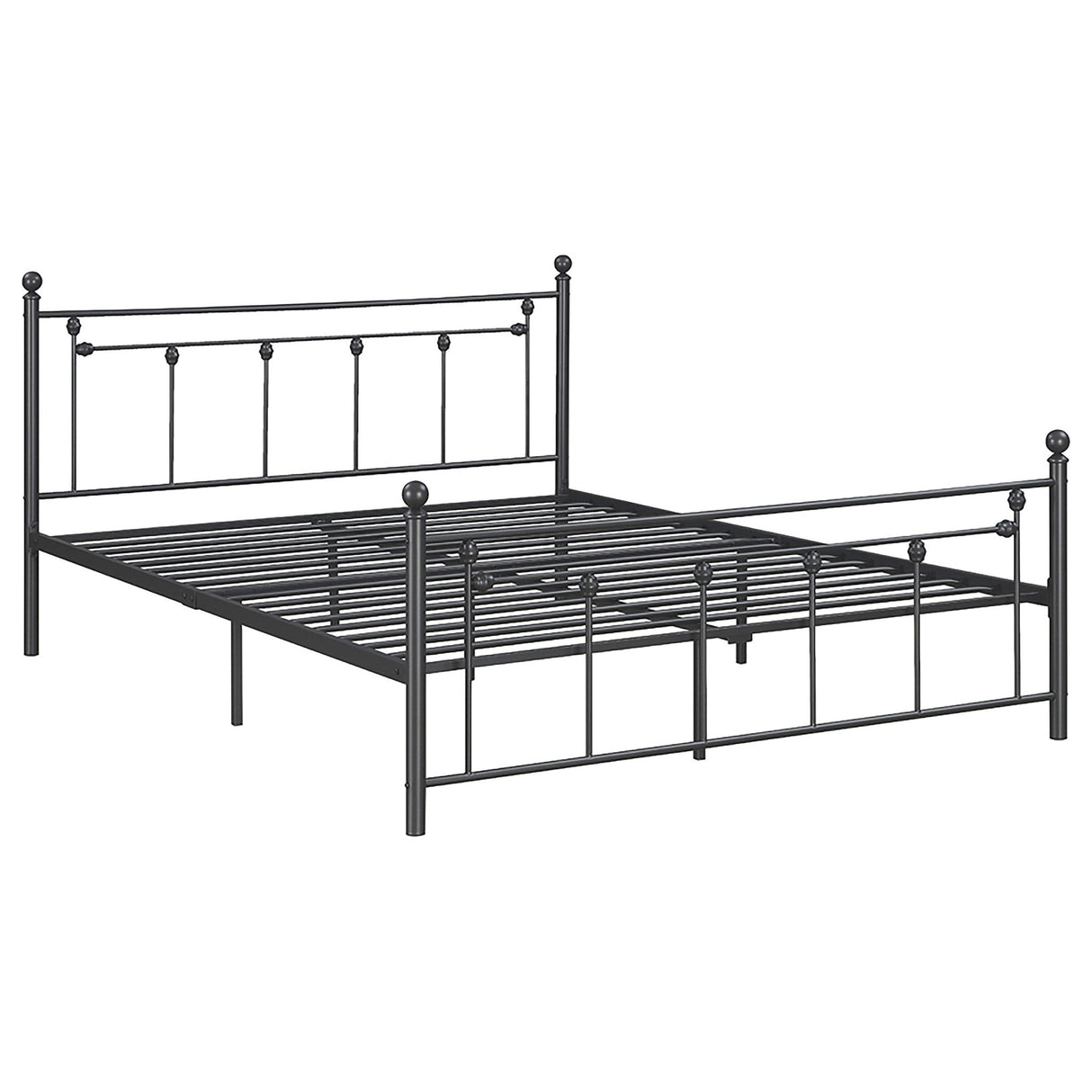 Canon Metal Full Open Frame Bed Gunmetal | Coaster - 422740F - Home Elegance USA - 1