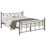 Canon Metal Full Open Frame Bed Gunmetal | Coaster - 422740F - Home Elegance USA - 3