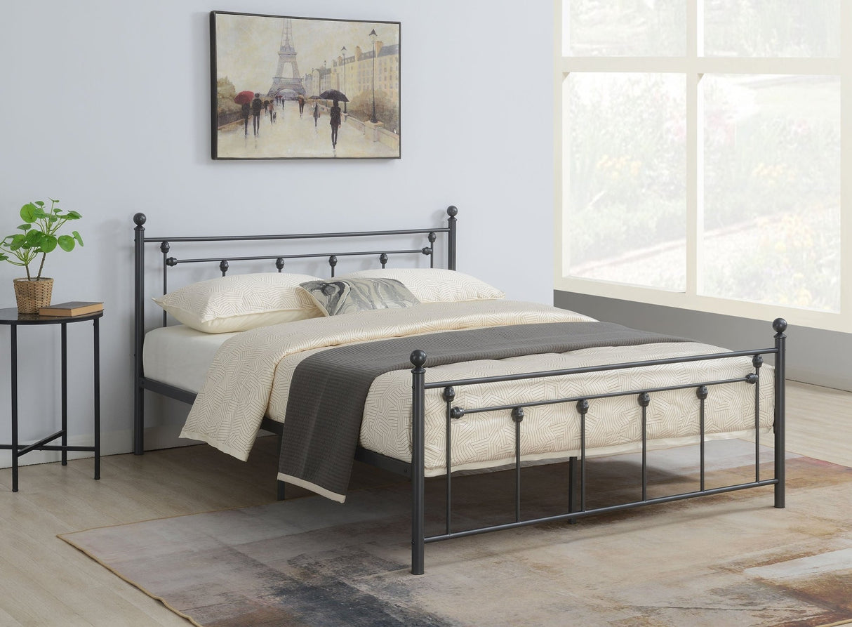 Canon Metal Queen Open Frame Bed Gunmetal | Coaster - 422740Q - Home Elegance USA - 2