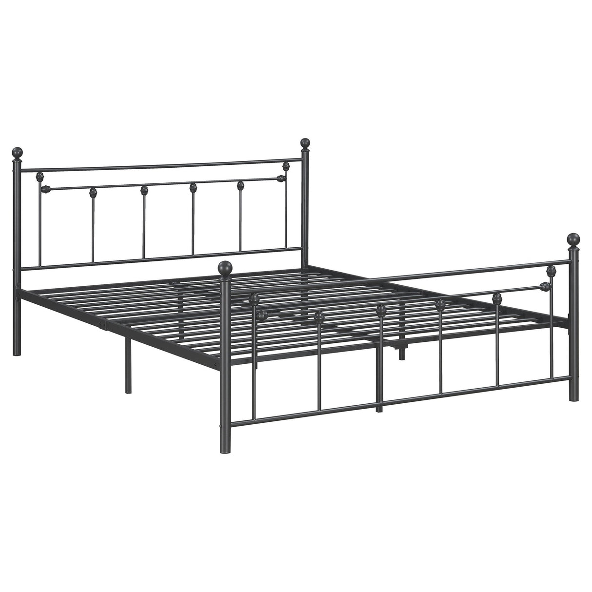 Canon Metal Queen Open Frame Bed Gunmetal | Coaster - 422740Q - Home Elegance USA - 1