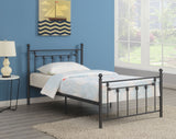 Canon Metal Twin Open Frame Bed Gunmetal | Coaster | Home Elegance USA