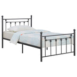 Canon Metal Twin Open Frame Bed Gunmetal | Coaster | Home Elegance USA