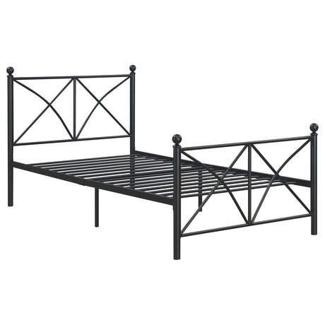 Full Bed - Hart Metal Full Open Frame Bed Matte Black