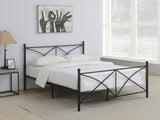 Queen Bed - Hart Metal Queen Open Frame Bed Matte Black