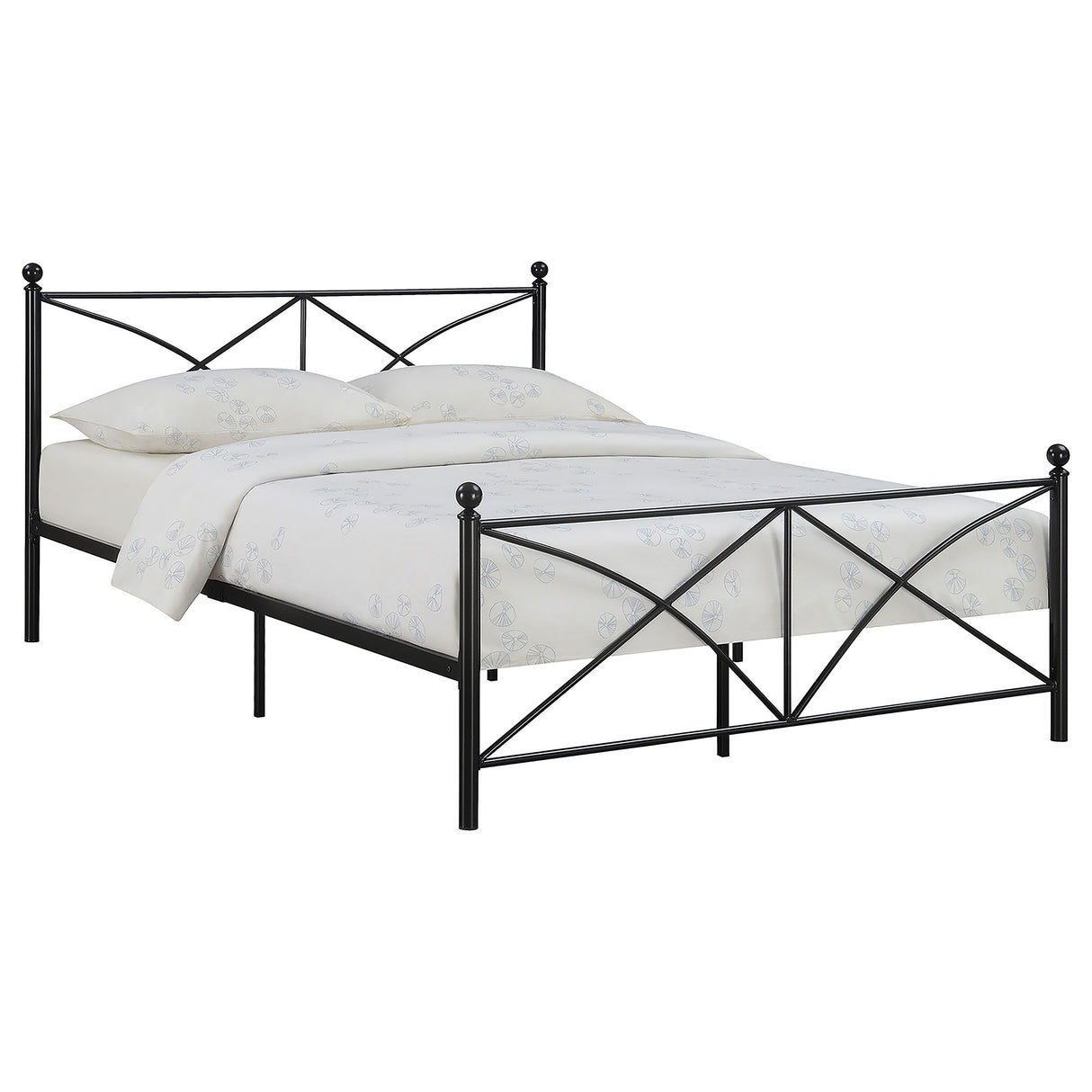 Queen Bed - Hart Metal Queen Open Frame Bed Matte Black