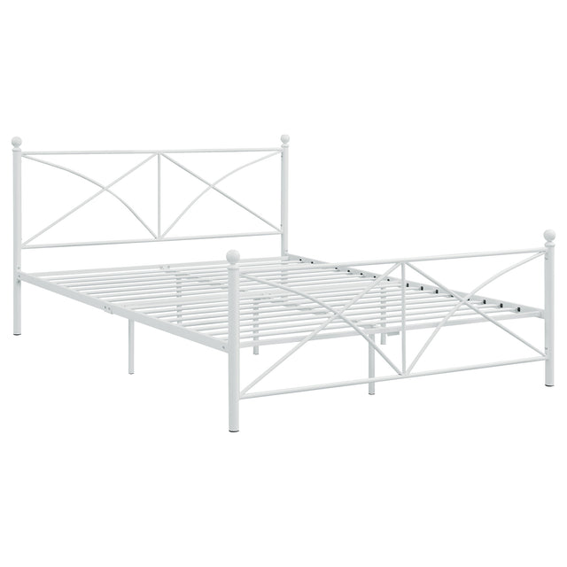 Queen Bed - Hart Metal Queen Open Frame Bed White