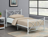 Twin Bed - Hart Metal Twin Open Frame Bed White