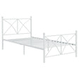 Twin Bed - Hart Metal Twin Open Frame Bed White
