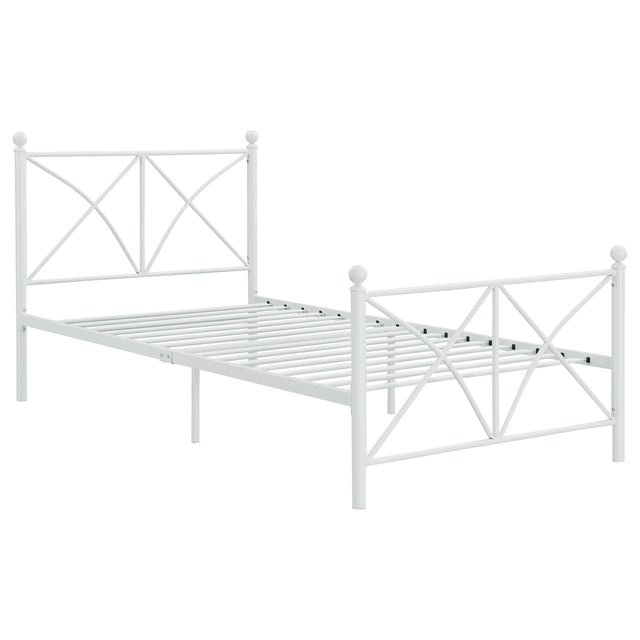 Twin Bed - Hart Metal Twin Open Frame Bed White