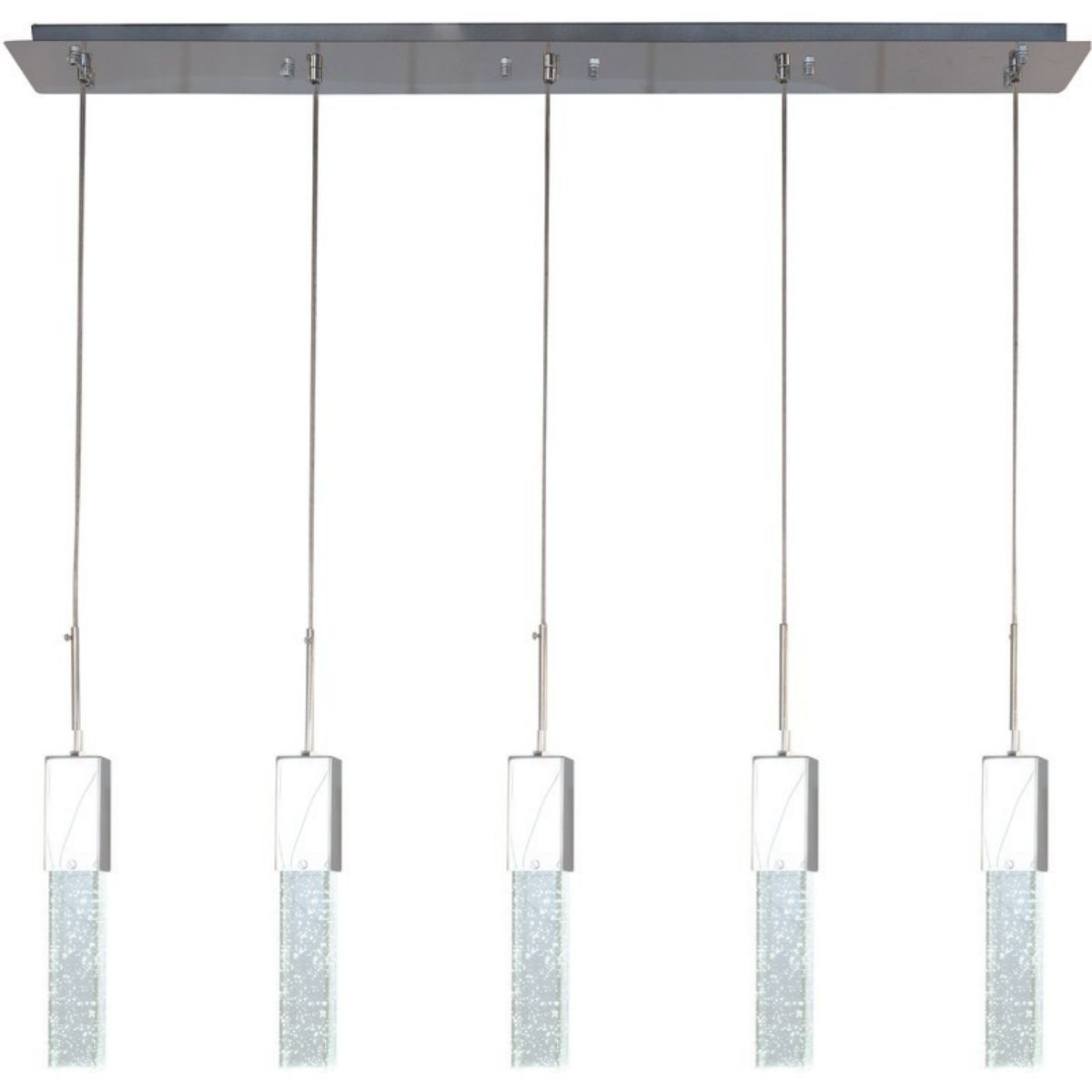 Rectangular Crystal Chandelier // 5 Light  | Finesse
