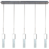 Rectangular Crystal Chandelier // 5 Light  | Finesse