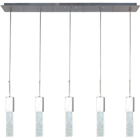 Rectangular Crystal Chandelier // 5 Light  | Finesse - sold by Home Elegance USA