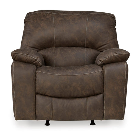 Ashley Chocolate Kilmartin Rocker Recliner - Faux Leather | Home Elegance USA