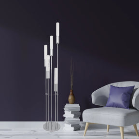 Acrylic Cylinder Floor Lamp // 5 Light  | Finesse - sold by Home Elegance USA