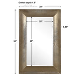 Valenton Large Mirror Champagne - Light Brown by Uttermost - View 6