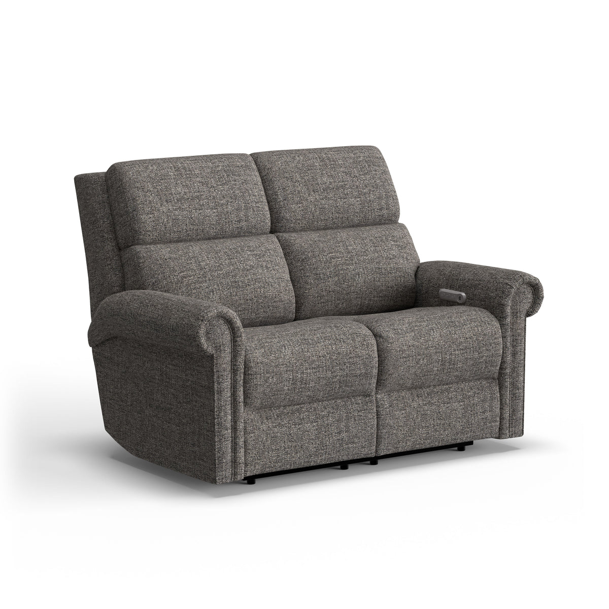 Bernard Power Reclining Loveseat With Power Headrest & Lumbar, Nailhead Trim | Flexsteel