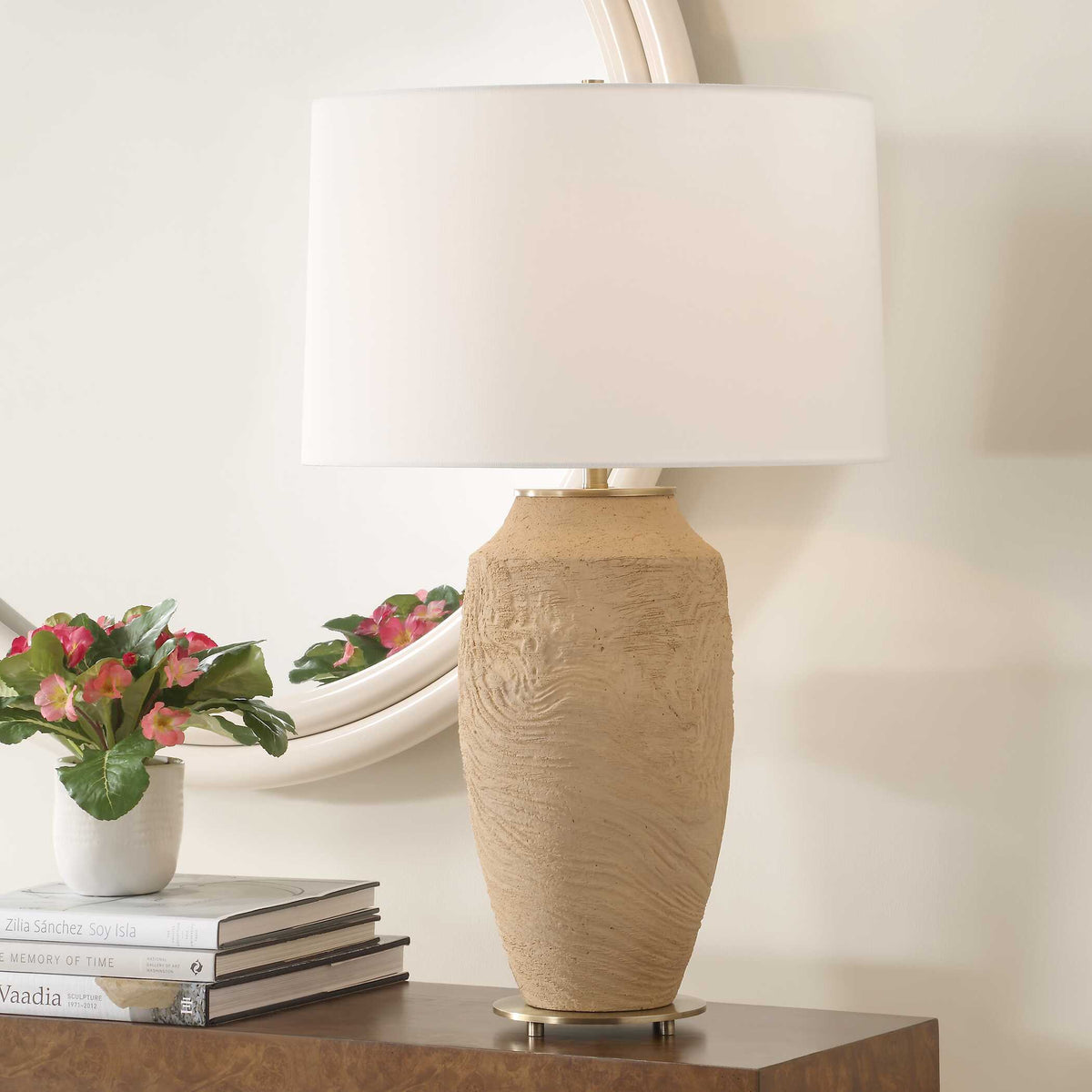 Sandstone Flow Table Lamp Terracotta - Light Brown by Uttermost - View 2