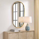 Torrado Oval Mirror Brass - Gold by Uttermost - View 3