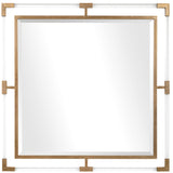 Balkan Square Mirror Golden - Gold / Silver by Uttermost - View 1