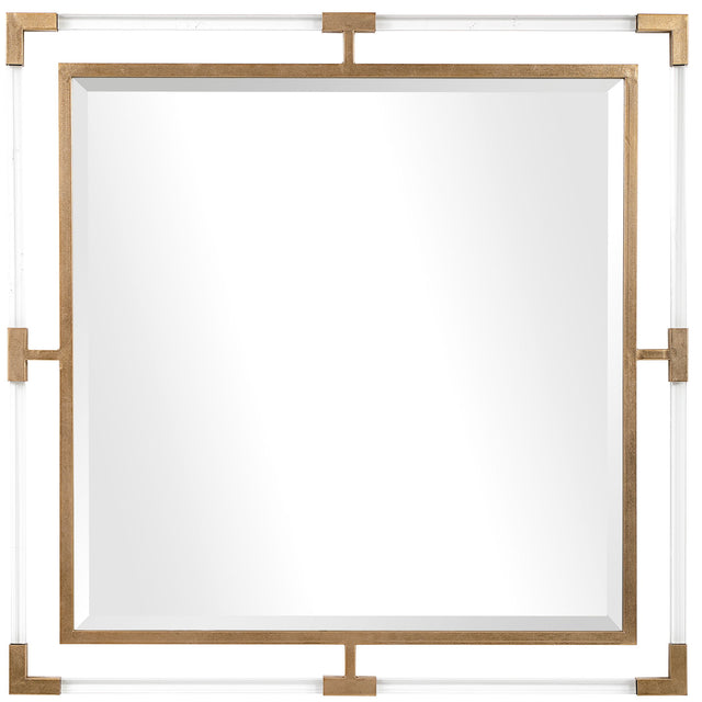Balkan Square Mirror Golden - Gold / Silver by Uttermost - View 1