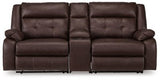 Ashley Walnut Punch Up 42702S4 3 - Piece Power Reclining Sectional Loveseat with Console - 42702S4 - Home Elegance USA - 1