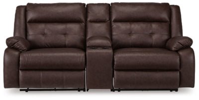 Ashley Walnut Punch Up 42702S4 3 - Piece Power Reclining Sectional Loveseat with Console - 42702S4 - Home Elegance USA - 1